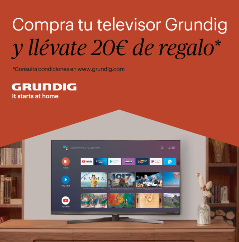 Consigue un regalo de 20 euros por la compra de tu televisor Grundig