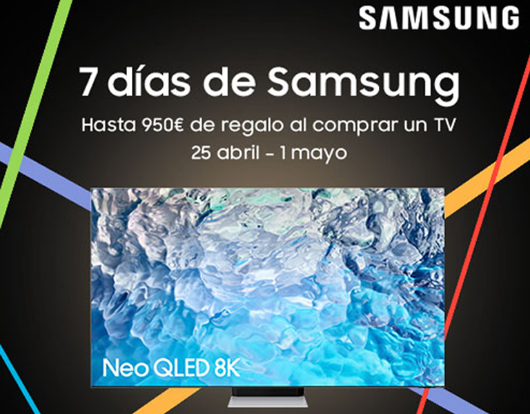 Consigue  hasta 950 euros de reembolso por la compra de tu TV o barra de sonido Samsung
