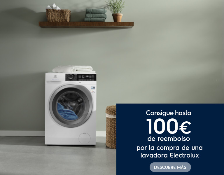 Consigue  hasta 100 euros de reembolso por la compra de tu  lavadora Electrolux