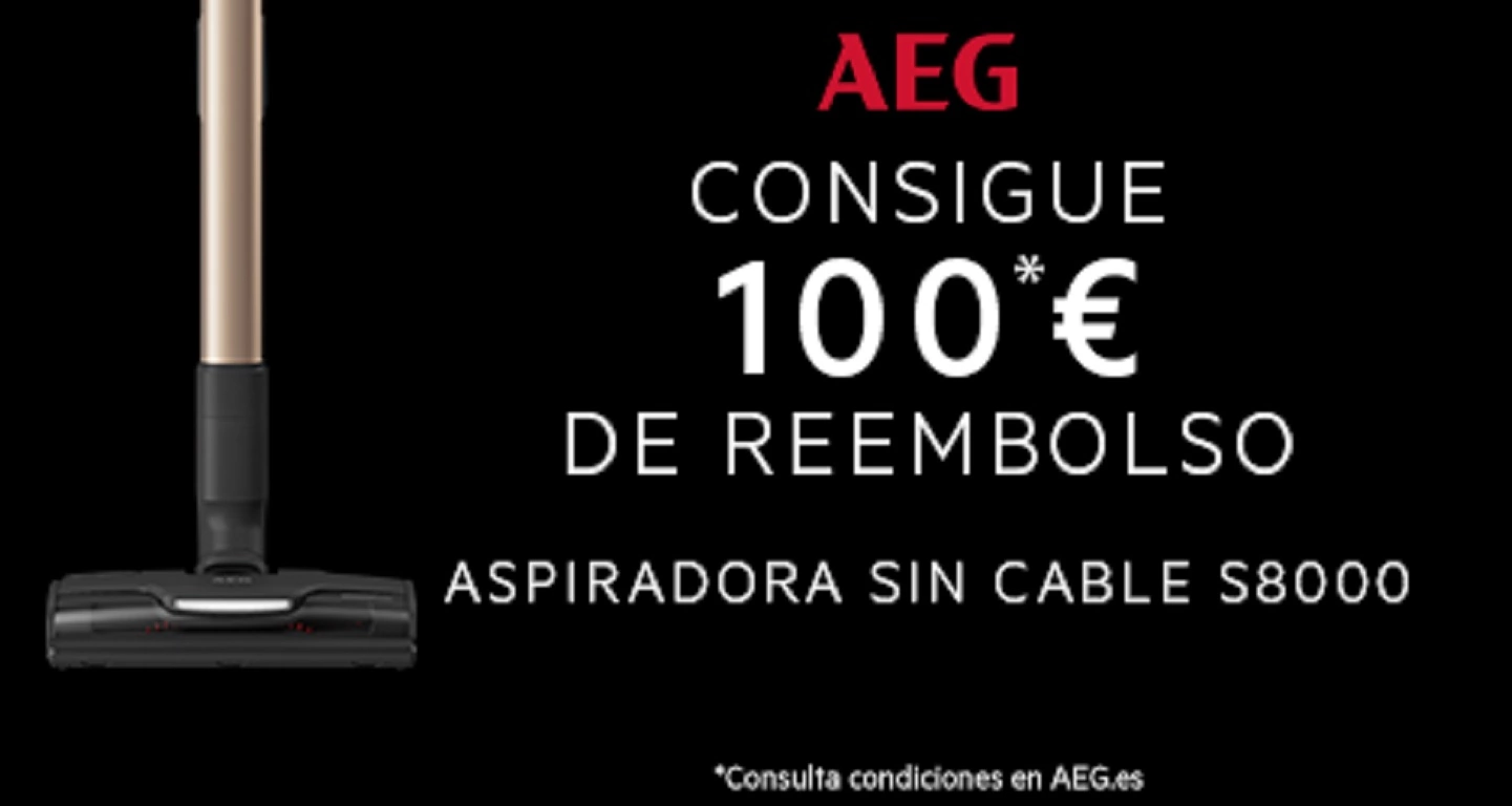 Consigue hasta 100 euros de reembolso por la compra de tu aspiradora vertical AEG