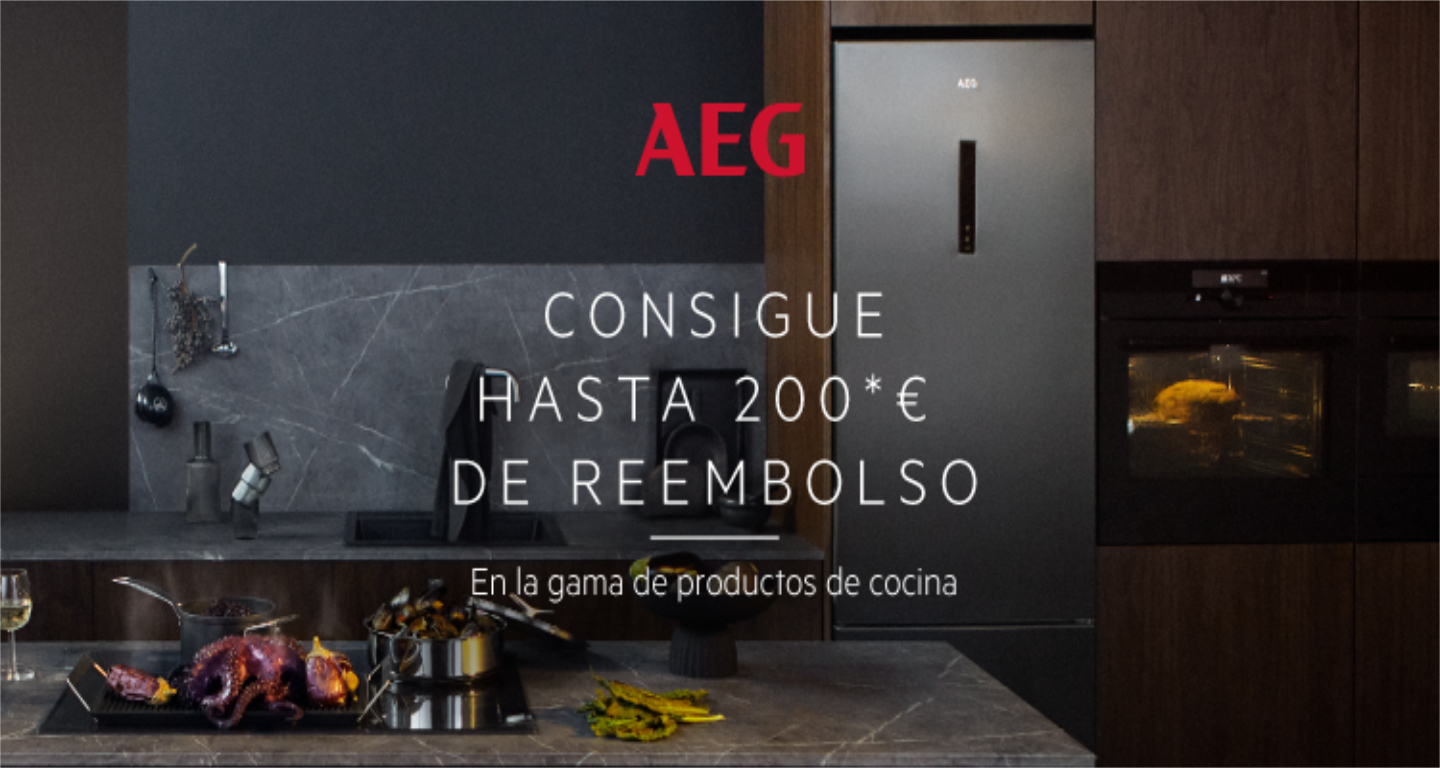 Compra tu electrodoméstico AEG y consigue hasta 200 euros de reembolso