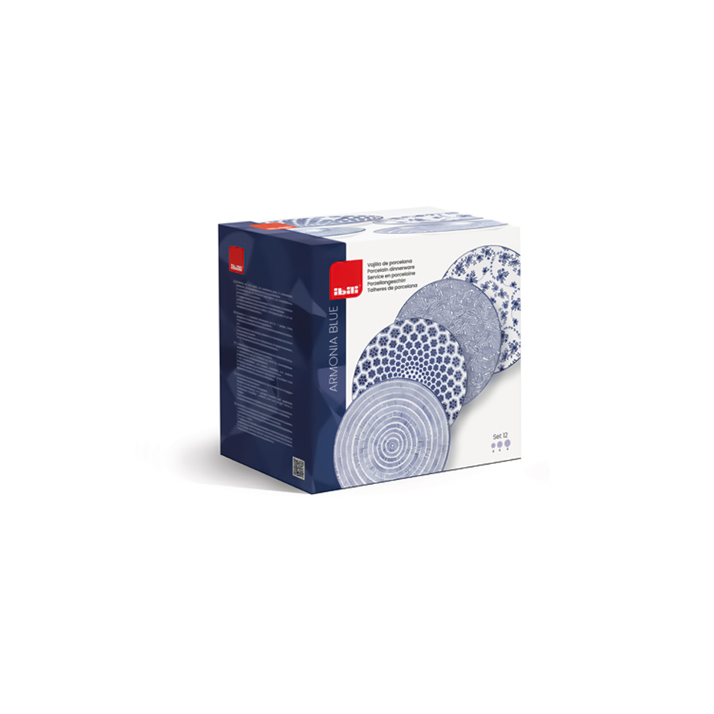 Ibili 6916700 ARMONIA AZUL 12PZS -