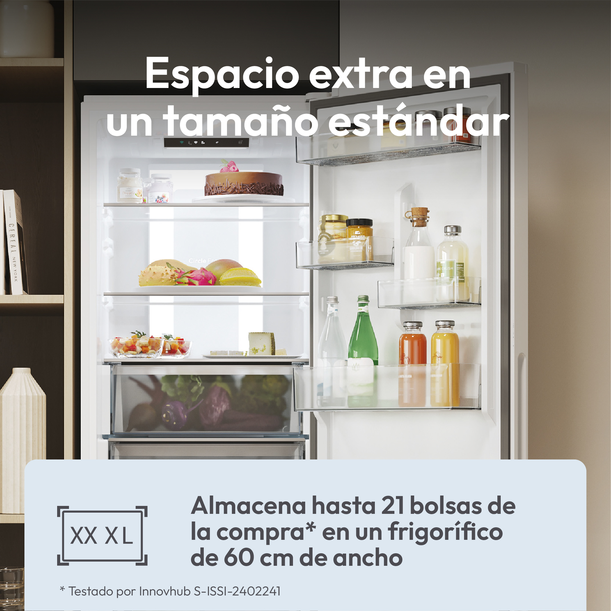 Candy ECN4CQTEW186 - Frigorífico combi