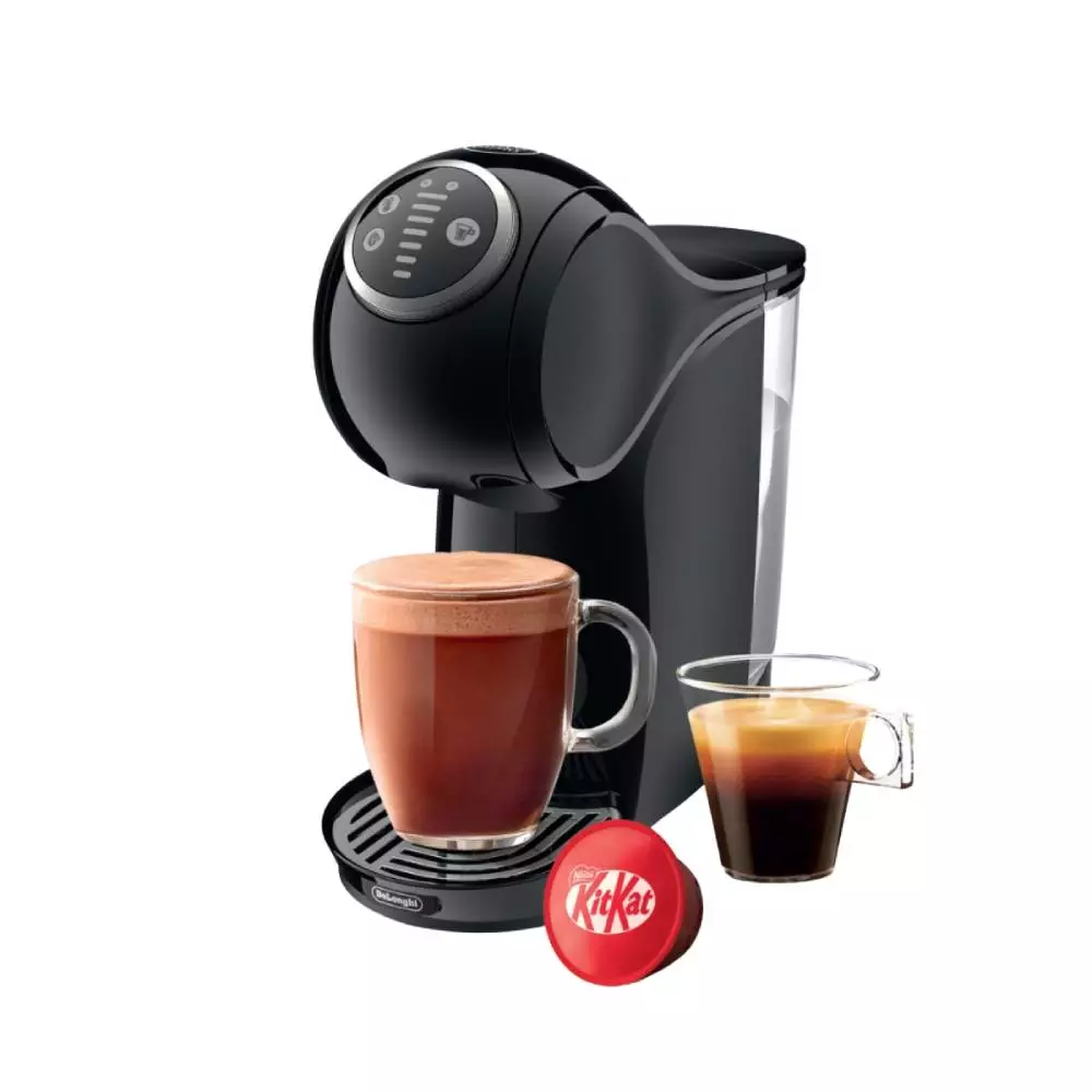 DeLonghi Genio Plus EDG315.B + 2 pack bebida KitKat y Cafe Espresso - Cafetera de cápsulas